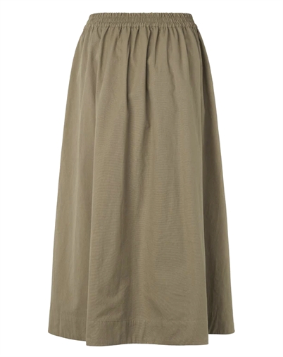 Rabens Saloner - Guri Poplin Heavy Full Nederdel - Dry Bark